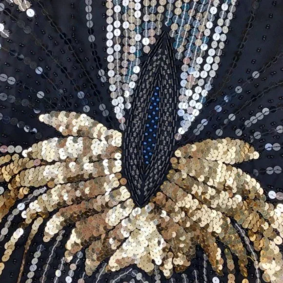 Vintage Handmade Sequin Beaded Butterfly Top M - Picture 4 of 6